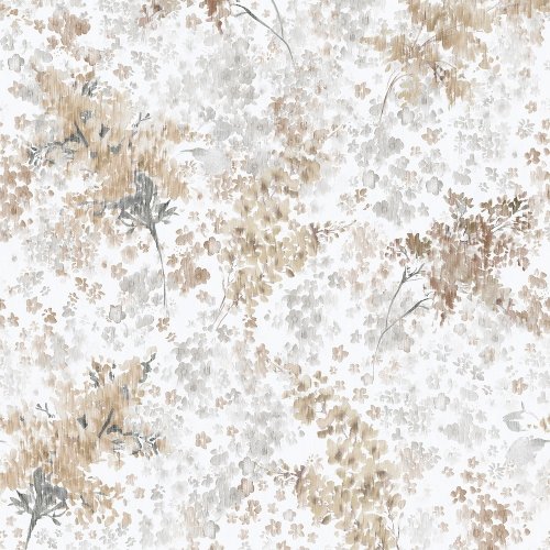 Galerie Flora Soft Foliage Brown Wallpaper