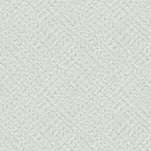 Galerie Flora Herringbone Weave Green Wallpaper