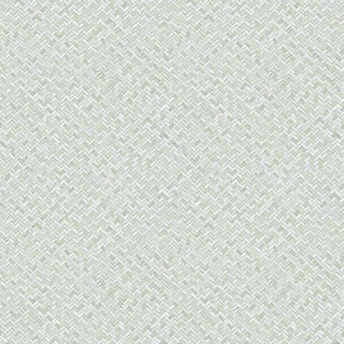 Galerie Flora Herringbone Weave Green Wallpaper