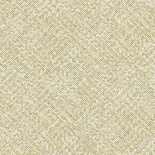 Galerie Flora Herringbone Weave Beige Wallpaper