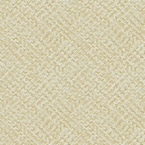 Galerie Flora Herringbone Weave Beige Wallpaper