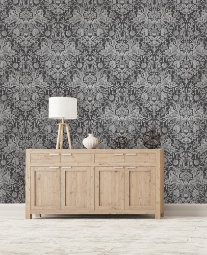 Holden Decor Harlen Charcoal Wallpaper 50230