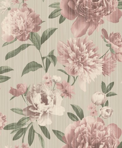 The Design Library Valentina Big Bloom Soft Pink Wallpaper 526868