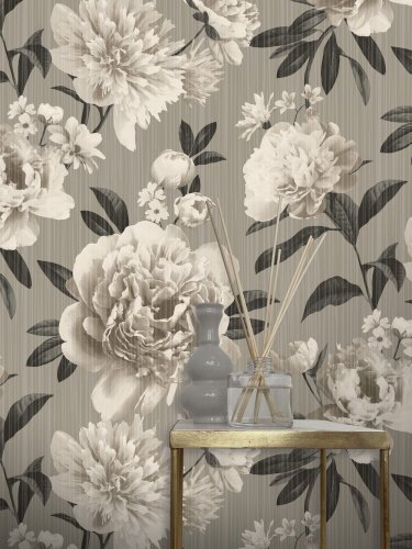 The Design Library Valentina Big Bloom Mauve Wallpaper 526851