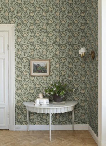 Galerie Hidden Treasures Anemone Green Yellow Wallpaper Room