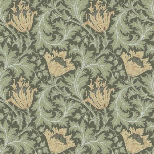Galerie Hidden Treasures Anemone Green Yellow Wallpaper