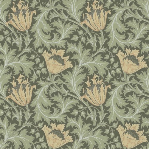 Galerie Hidden Treasures Anemone Green Yellow Wallpaper