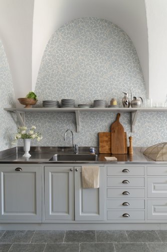 Galerie Hidden Treasures Oak Tree Blue & Grey Wallpaper Room