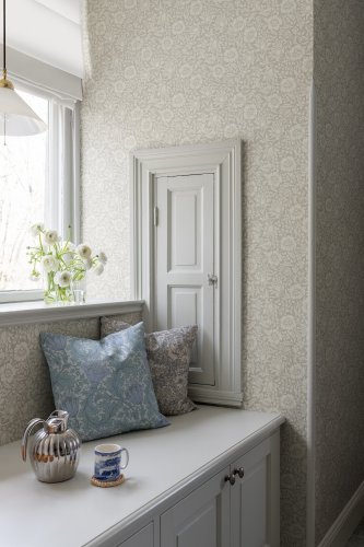 Galerie Hidden Treasures Mallow Dark Beige Wallpaper Room