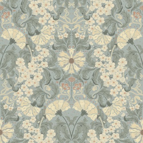Galerie Öjvind Blue / Cream Wallpaper