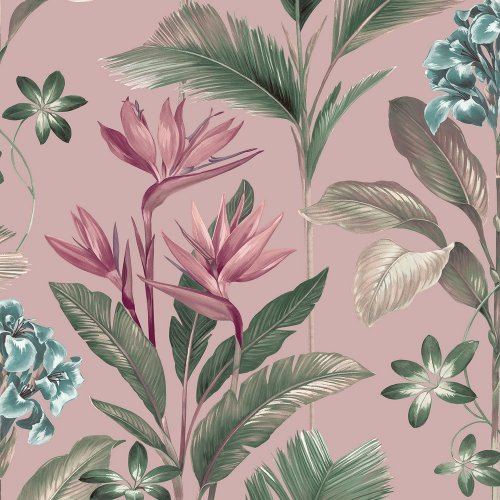 Belgravia Decor Oliana Floral Pink Wallpaper