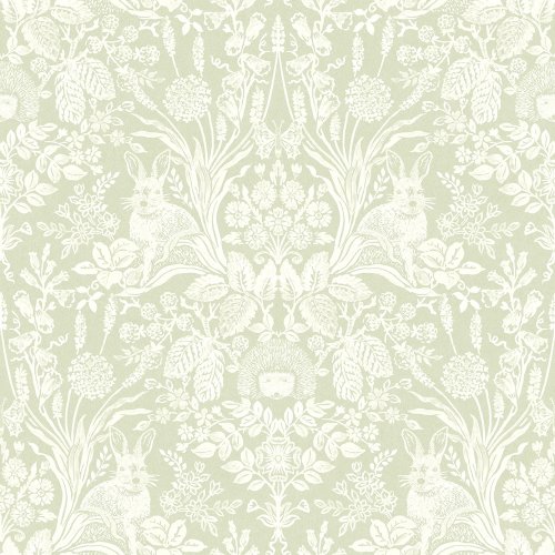 Holden Decor Harlen sage green woodland animals wallpaper 90162