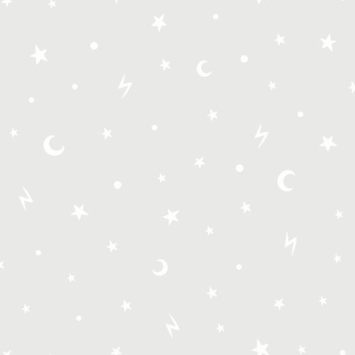 Holden Decor Stars and Moons Grey Wallpaper 90980