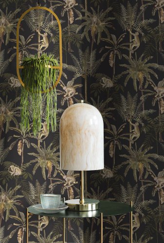 Holden Decor Ateles Black Wallpaper