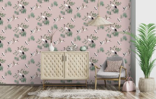 Holden Decor Heath Pink Wallpaper