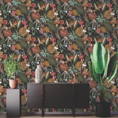 Holden Decor Wonderland Black Wallpaper 91193