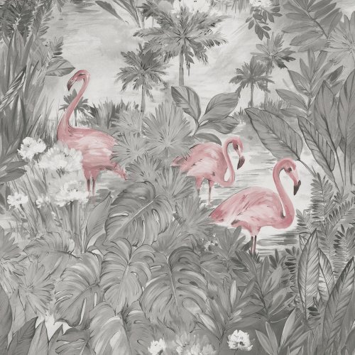 Holden Decor Sarasota Grey Pink Wallpaper 91261