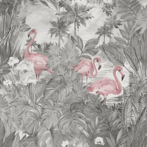 Holden Decor Sarasota Grey/Pink Wallpaper 91261