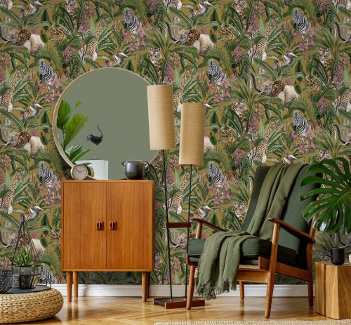 Holden Decor Serengeti Gilver Wallpaper 91313