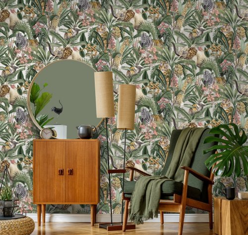 Holden Decor Serengeti Gilver Wallpaper 91314