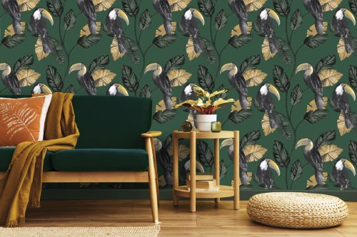 Holden Decor Tiki Green Wallpaper 91340