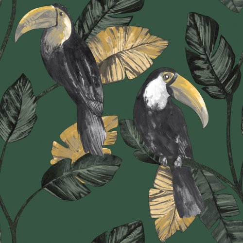 Holden Decor Tiki Green Wallpaper 91340