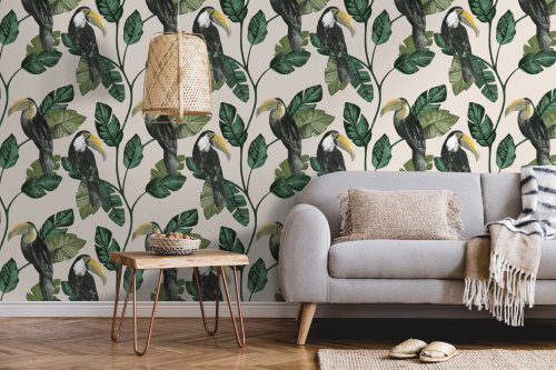 Holden Decor Tiki Neutral Wallpaper 91341