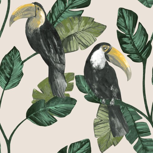 Holden Decor Tiki Neutral Wallpaper 91341