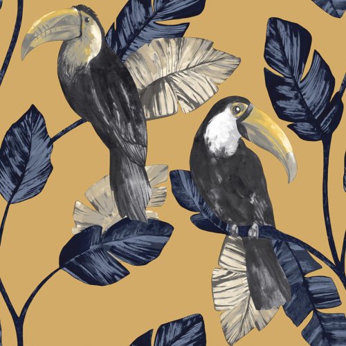 Holden Decor Tiki Ochre Wallpaper 91342