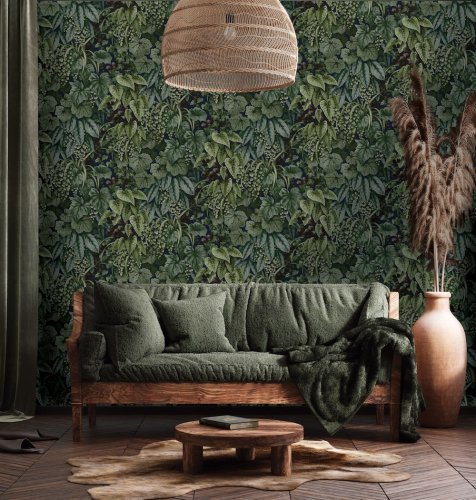 Holden Decor Cascading Garden Navy Wallpaper 91361