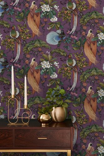 Holden Decor Yasuni Plum Wallpaper 91400