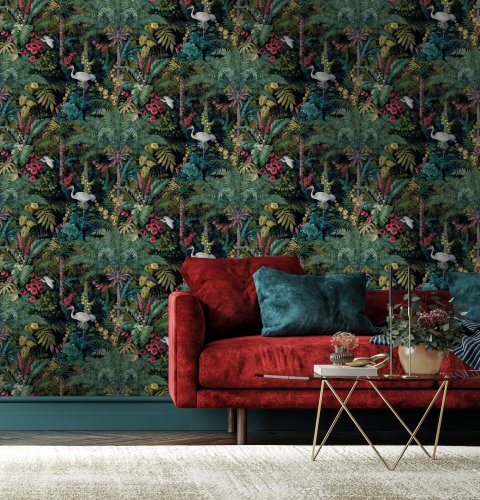 Holden Decor Masoala Black Wallpaper 91441