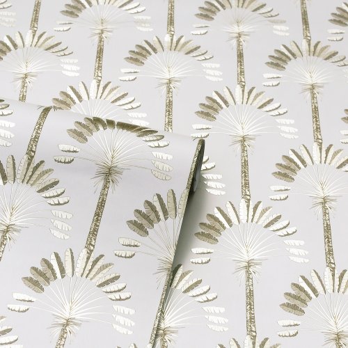 Arthouse Palm Palace Cream and Gold Wallpaper 921701