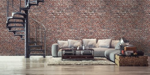 Grandeco Stable Brick Wall Mural