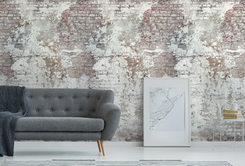 Grandeco Stressed Brick Wall Mural