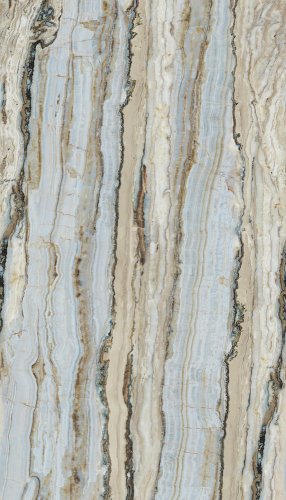Grandeco Vertical Marble Wall Blue Mural