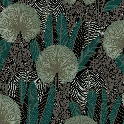 Grandeco Asperia Teal Wallpaper A54701