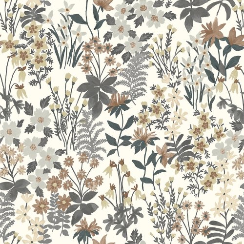 Grandeco Arcadia Agnala Grey Wallpaper