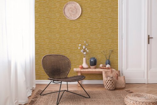 Daniel Hechter Linear Ochre Wallpaper