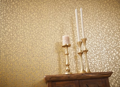 Living Walls Marrakech Trellis Gold Wallpaper