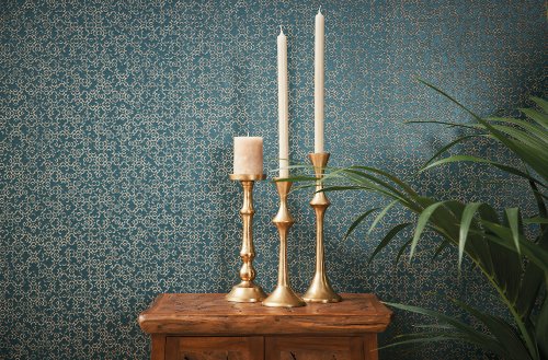 Living Walls Marrakech Trellis Deep Teal Wallpaper