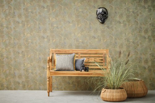 Living Walls Cape Town Circles Gold Wallpaper