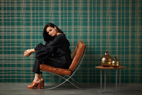 AS Creation New York Check Forest Green Wallpaper