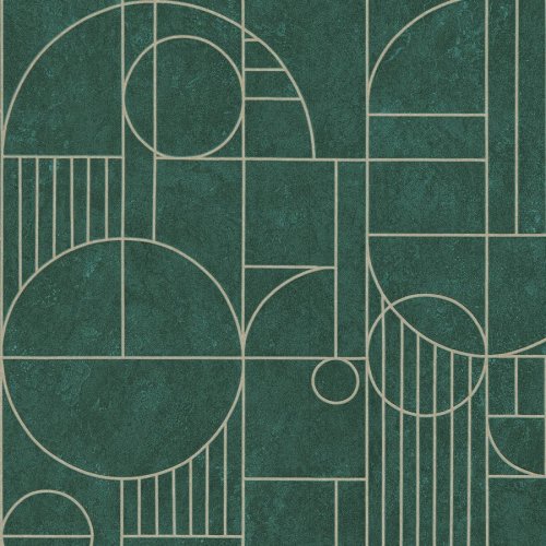 AS Creation Deco Geo Green & Gold Wallpaper 386993