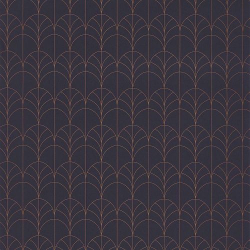 Casadeco Filament Blue/Copper Wallpaper 82266438