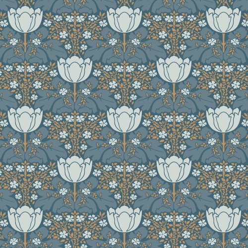 Casadeco Fox Trot Blue Wallpaper 82236216