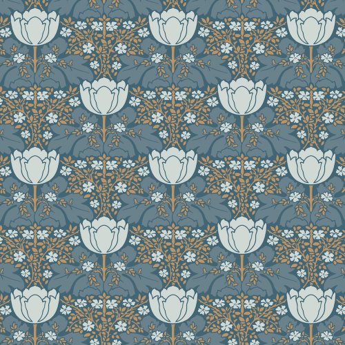 Casadeco Fox Trot Blue Wallpaper 82236216