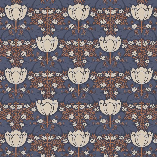 Casadeco Fox Trot Blue Wallpaper 82236401