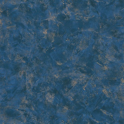Caselio Patine Blue/Gold Wallpaper 100226520