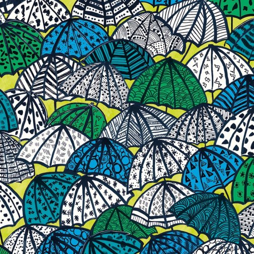 ohpopsi Jolly Brollies Inky Wallpaper CEP50117W